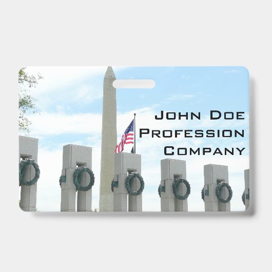 Washington Monument en WWII-herdenkingsmonument in Badge (Voorzijde)