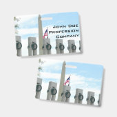 Washington Monument en WWII-herdenkingsmonument in Badge (Voor- en achterkant)
