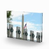 Washington Monument en WWII-herdenkingsmonument in Fotoblokken (Rechts)