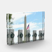 Washington Monument en WWII-herdenkingsmonument in Fotoblokken (Links)