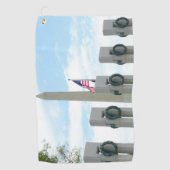 Washington Monument en WWII-herdenkingsmonument in Golfhanddoek (Voorkant)