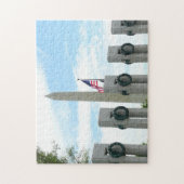 Washington Monument en WWII-herdenkingsmonument in Legpuzzel (Verticaal)