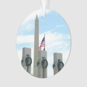 Washington Monument en WWII-herdenkingsmonument in Ornament (voorkant)