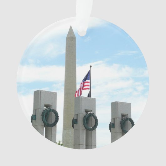 Washington Monument en WWII-herdenkingsmonument in Ornament (voorkant)