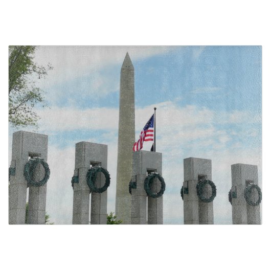 Washington Monument en WWII-herdenkingsmonument in Snijplank (Voorkant)