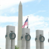 Washington Monument en WWII-herdenkingsmonument in Sticker (Voorkant)