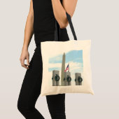Washington Monument en WWII-herdenkingsmonument in Tote Bag (Voorkant (product))