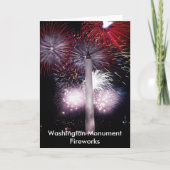 Washington Monument Fireworks Feestdagen Kaart (Voorkant)