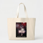 Washington Monument Fireworks Grote Tote Bag (Voorkant)