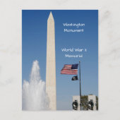 Washington Monument, herdenkingsmonument WO II, vi Briefkaart (Voorkant)