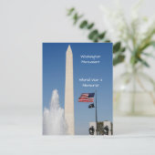 Washington Monument, herdenkingsmonument WO II, vi Briefkaart (Staand voorkant)