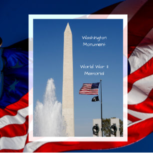 Washington Monument, herdenkingsmonument WO II, vi Briefkaart