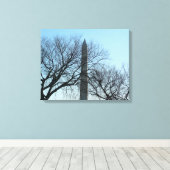 Washington Monument in Winter I Landschap Canvas Afdruk (Insitu (Houten vloer))