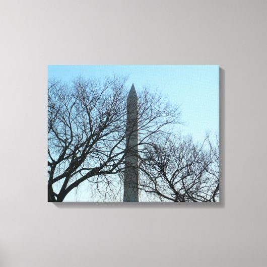 Washington Monument in Winter I Landschap Canvas Afdruk (Voorkant)