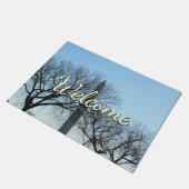 Washington Monument in Winter I Landschap Deurmat (Schuin)