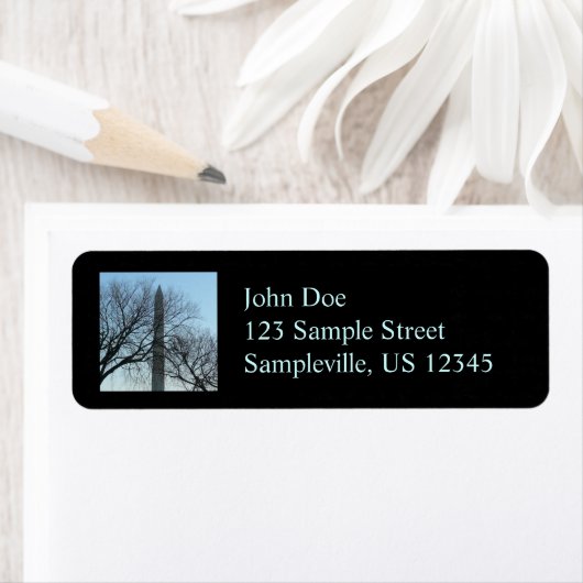 Washington Monument in Winter I Landschap Etiket (Insitu)