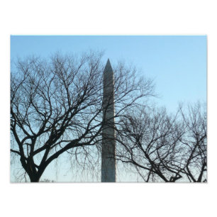Washington Monument in Winter I Landschap Foto Afdruk