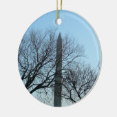Washington Monument in Winter I Landschap Keramisch Ornament (Links)
