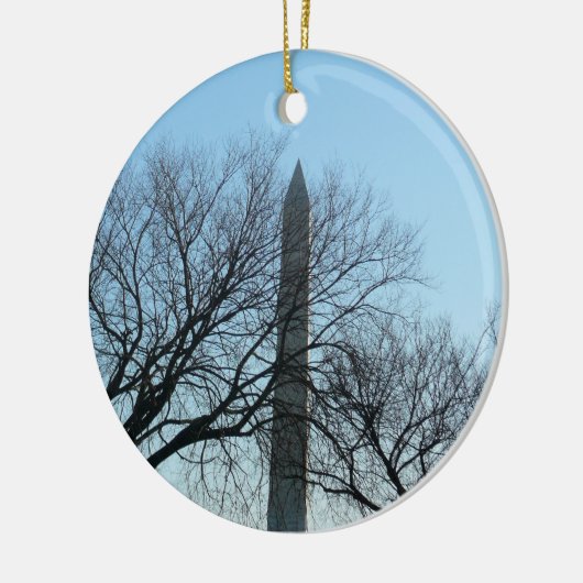 Washington Monument in Winter I Landschap Keramisch Ornament (Links)