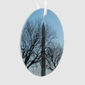 Washington Monument in Winter I Landschap Ornament (voorkant)