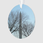 Washington Monument in Winter I Landschap Ornament (voorkant)