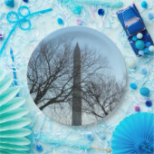 Washington Monument in Winter I Landschap Papieren Bordje (Feest)