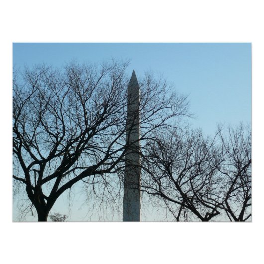 Washington Monument in Winter I Landschap Perfect Poster (Voorkant)