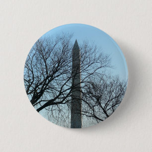 Washington Monument in Winter I Landschap Ronde Button 5,7 Cm