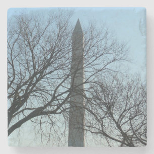 Washington Monument in Winter I Landschap Stenen Onderzetter