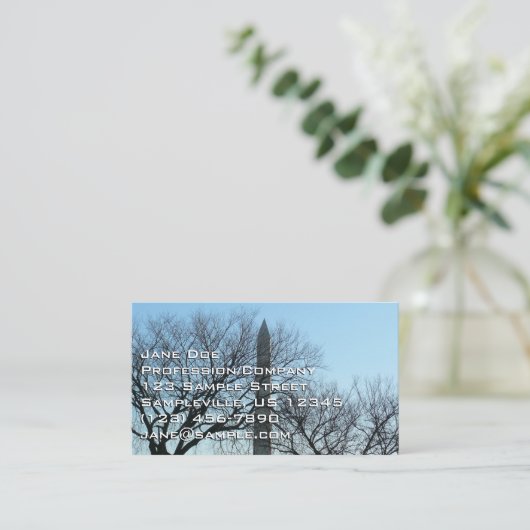 Washington Monument in Winter I Landschap Visitekaartje (Staand voorkant)