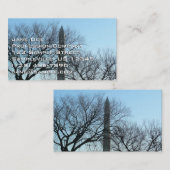 Washington Monument in Winter I Landschap Visitekaartje (Voorkant / Achterkant)