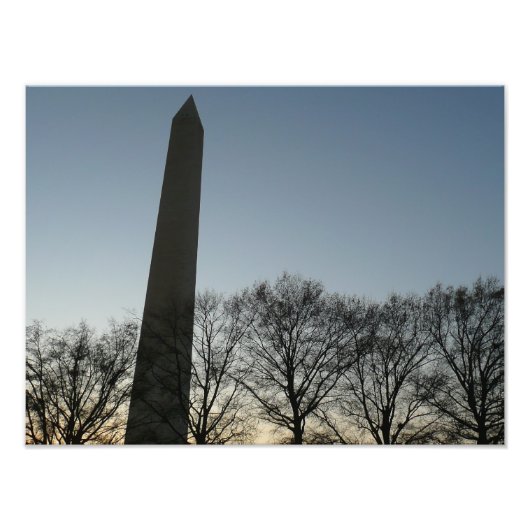 Washington Monument in Winter II Landschap Foto Afdruk (Voorkant)