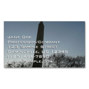Washington Monument in Winter II Landschap Magnetisch Visitekaartje