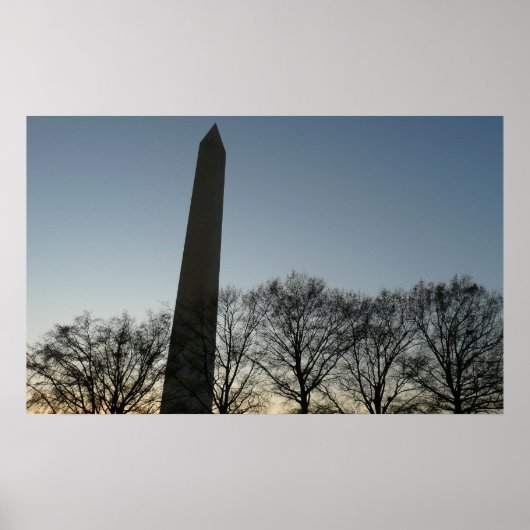 Washington Monument in Winter II Landschap Poster (Voorkant)