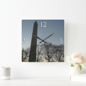 Washington Monument in Winter II Landschap Vierkante Klok (Huis)