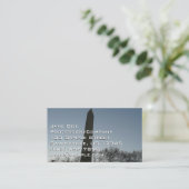 Washington Monument in Winter II Landschap Visitekaartje (Staand voorkant)