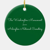 Washington Monument Keramisch Ornament (Achterkant)