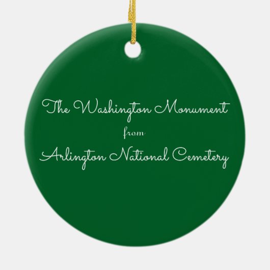 Washington Monument Keramisch Ornament (Achterkant)