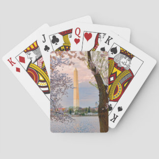 Washington Monument met Kersenbloesem Pokerkaarten