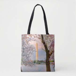 Washington Monument met Kersenbloesem Tote Bag