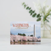 Washington Monument met kersenbloesems Briefkaart (Staand voorkant)