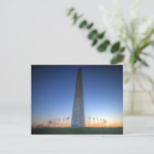 Washington Monument met Oranje soonsondergang Briefkaart (Staand voorkant)