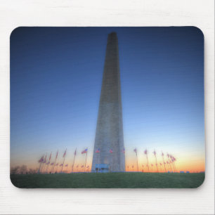 Washington Monument met Oranje soonsondergang Muismat