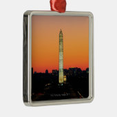 Washington Monument onder herstel op Sunset Metalen Ornament (Rechts)