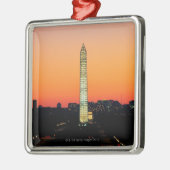 Washington Monument onder herstel op Sunset Metalen Ornament (Links)