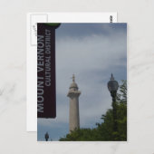 Washington Monument op de berg Vernon Baltimore Briefkaart (Voorkant / Achterkant)
