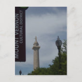 Washington Monument op de berg Vernon Baltimore Briefkaart (Voorkant)