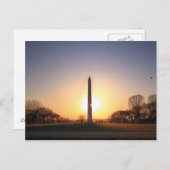Washington Monument op Sunset Briefkaart (Voorkant / Achterkant)