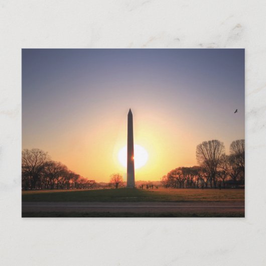 Washington Monument op Sunset Briefkaart (Voorkant)