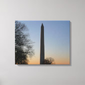 Washington Monument op Sunset Canvas Afdruk (Voorkant)